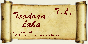 Teodora Laka vizit kartica